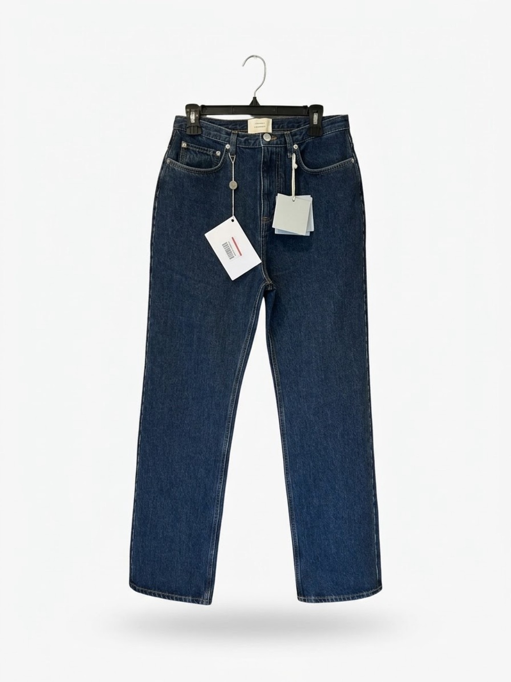 NWT Loulou De Saison Jude Straight Leg Denim Jeans Blue Organic Cotton Italy 29